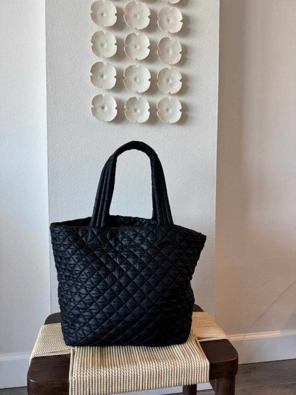 MZ Wallace Black Quilted Tote Bag - Picture 4 of 9